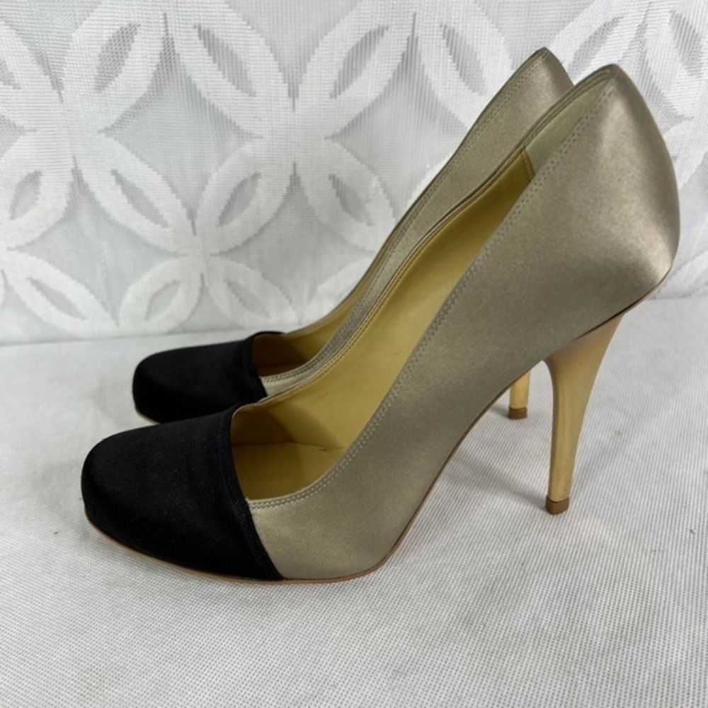 Stella McCartney Two‎ Colors Satin Pumps Golden Metallic Size 9 - Picture 7 of 15